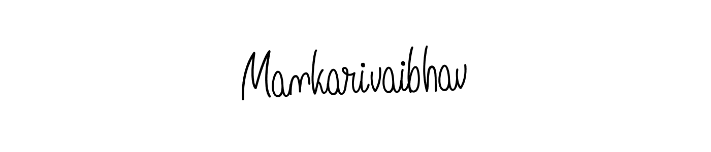 Mankarivaibhav stylish signature style. Best Handwritten Sign (Angelique-Rose-font-FFP) for my name. Handwritten Signature Collection Ideas for my name Mankarivaibhav. Mankarivaibhav signature style 5 images and pictures png