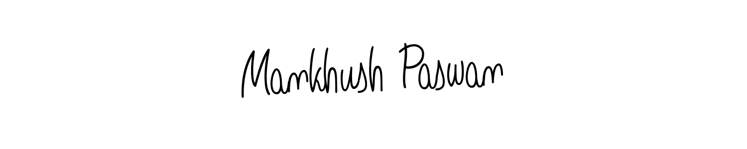 Make a beautiful signature design for name Mankhush Paswan. With this signature (Angelique-Rose-font-FFP) style, you can create a handwritten signature for free. Mankhush Paswan signature style 5 images and pictures png