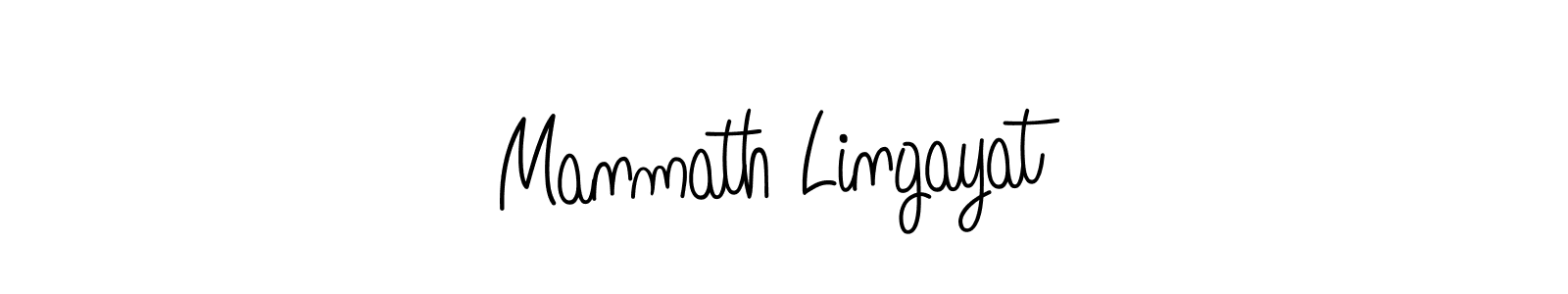 Manmath Lingayat stylish signature style. Best Handwritten Sign (Angelique-Rose-font-FFP) for my name. Handwritten Signature Collection Ideas for my name Manmath Lingayat. Manmath Lingayat signature style 5 images and pictures png