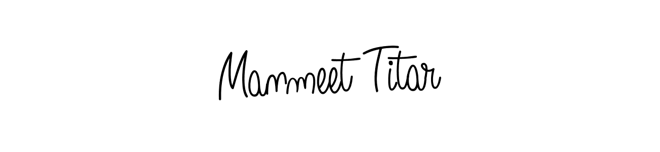 Also we have Manmeet Titar name is the best signature style. Create professional handwritten signature collection using Angelique-Rose-font-FFP autograph style. Manmeet Titar signature style 5 images and pictures png