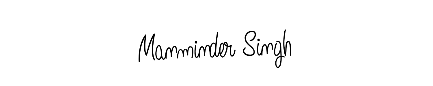 Manminder Singh stylish signature style. Best Handwritten Sign (Angelique-Rose-font-FFP) for my name. Handwritten Signature Collection Ideas for my name Manminder Singh. Manminder Singh signature style 5 images and pictures png