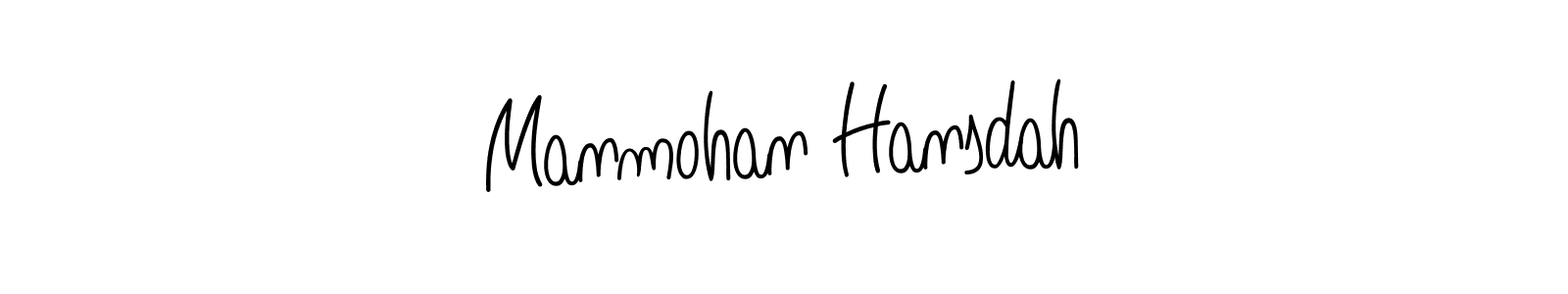 Create a beautiful signature design for name Manmohan Hansdah. With this signature (Angelique-Rose-font-FFP) fonts, you can make a handwritten signature for free. Manmohan Hansdah signature style 5 images and pictures png