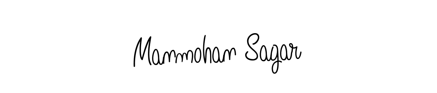 The best way (Angelique-Rose-font-FFP) to make a short signature is to pick only two or three words in your name. The name Manmohan Sagar include a total of six letters. For converting this name. Manmohan Sagar signature style 5 images and pictures png