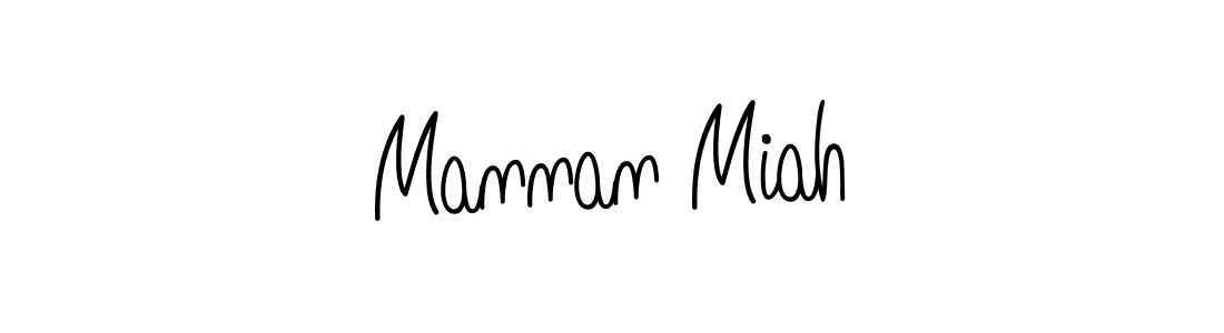 Use a signature maker to create a handwritten signature online. With this signature software, you can design (Angelique-Rose-font-FFP) your own signature for name Mannan Miah. Mannan Miah signature style 5 images and pictures png