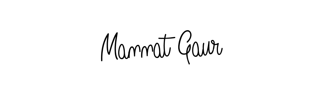 Mannat Gaur stylish signature style. Best Handwritten Sign (Angelique-Rose-font-FFP) for my name. Handwritten Signature Collection Ideas for my name Mannat Gaur. Mannat Gaur signature style 5 images and pictures png