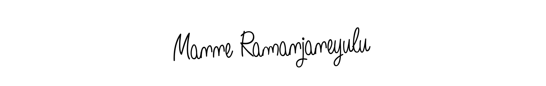 Make a beautiful signature design for name Manne Ramanjaneyulu. With this signature (Angelique-Rose-font-FFP) style, you can create a handwritten signature for free. Manne Ramanjaneyulu signature style 5 images and pictures png