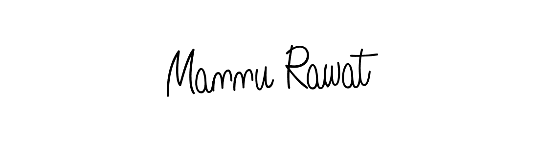Make a beautiful signature design for name Mannu Rawat. With this signature (Angelique-Rose-font-FFP) style, you can create a handwritten signature for free. Mannu Rawat signature style 5 images and pictures png