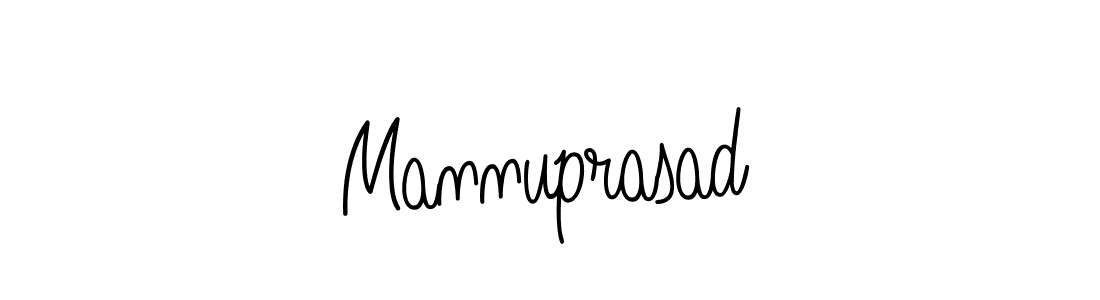 Use a signature maker to create a handwritten signature online. With this signature software, you can design (Angelique-Rose-font-FFP) your own signature for name Mannuprasad. Mannuprasad signature style 5 images and pictures png