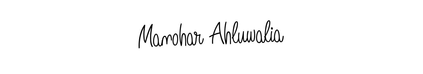 Manohar Ahluwalia stylish signature style. Best Handwritten Sign (Angelique-Rose-font-FFP) for my name. Handwritten Signature Collection Ideas for my name Manohar Ahluwalia. Manohar Ahluwalia signature style 5 images and pictures png