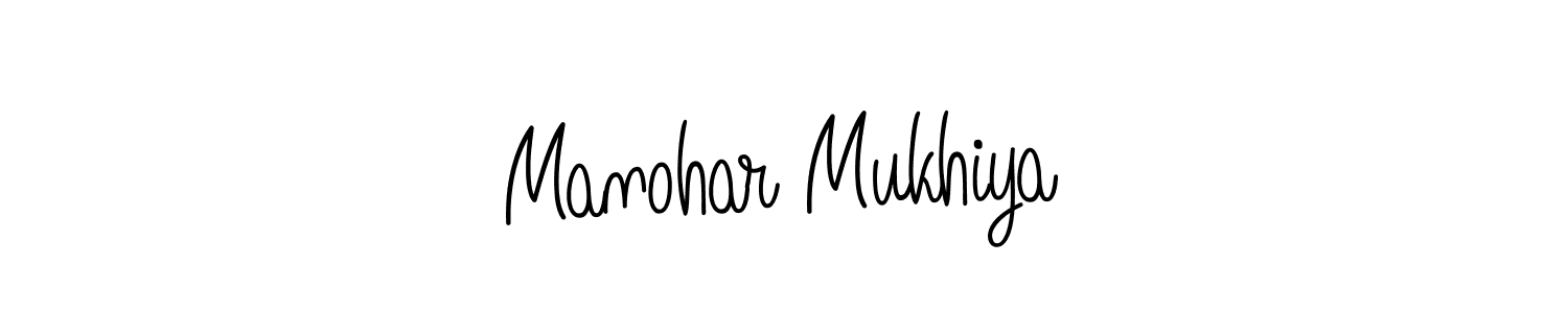 How to Draw Manohar Mukhiya signature style? Angelique-Rose-font-FFP is a latest design signature styles for name Manohar Mukhiya. Manohar Mukhiya signature style 5 images and pictures png