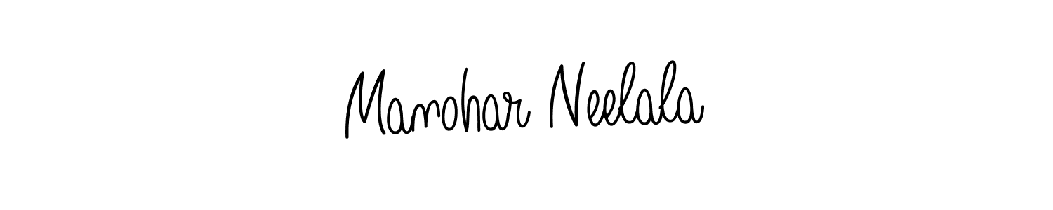 Make a short Manohar Neelala signature style. Manage your documents anywhere anytime using Angelique-Rose-font-FFP. Create and add eSignatures, submit forms, share and send files easily. Manohar Neelala signature style 5 images and pictures png