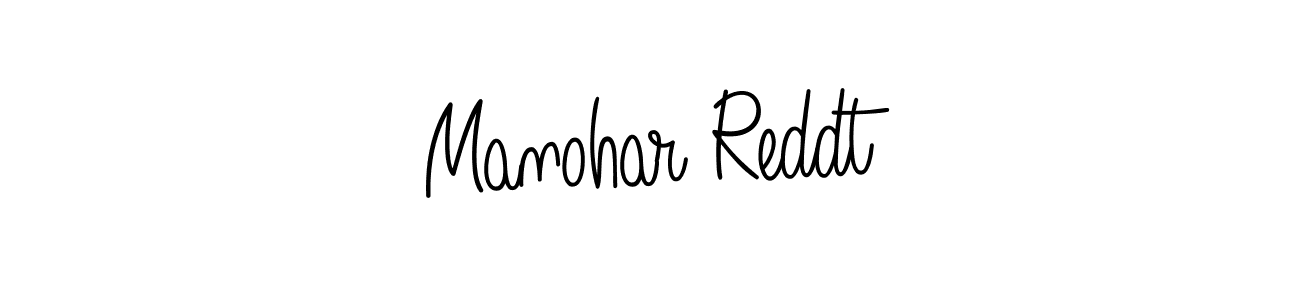 Design your own signature with our free online signature maker. With this signature software, you can create a handwritten (Angelique-Rose-font-FFP) signature for name Manohar Reddt. Manohar Reddt signature style 5 images and pictures png