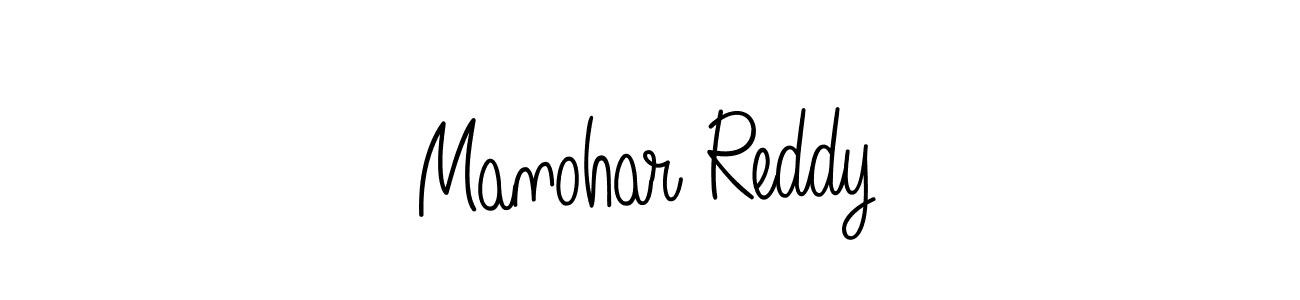 Create a beautiful signature design for name Manohar Reddy. With this signature (Angelique-Rose-font-FFP) fonts, you can make a handwritten signature for free. Manohar Reddy signature style 5 images and pictures png