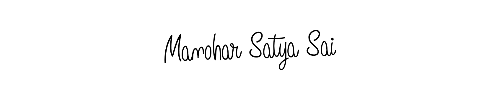 Make a beautiful signature design for name Manohar Satya Sai. With this signature (Angelique-Rose-font-FFP) style, you can create a handwritten signature for free. Manohar Satya Sai signature style 5 images and pictures png