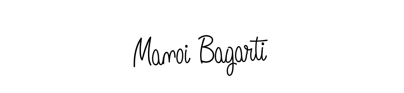 Manoi Bagarti stylish signature style. Best Handwritten Sign (Angelique-Rose-font-FFP) for my name. Handwritten Signature Collection Ideas for my name Manoi Bagarti. Manoi Bagarti signature style 5 images and pictures png