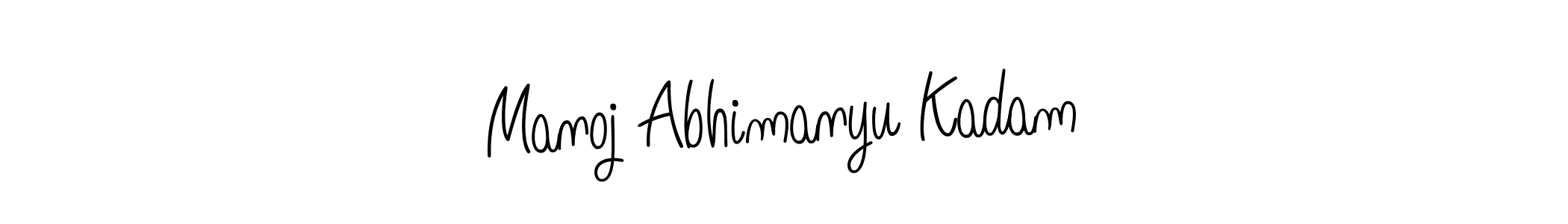 Make a short Manoj Abhimanyu Kadam signature style. Manage your documents anywhere anytime using Angelique-Rose-font-FFP. Create and add eSignatures, submit forms, share and send files easily. Manoj Abhimanyu Kadam signature style 5 images and pictures png