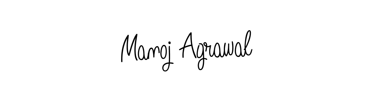 How to make Manoj Agrawal name signature. Use Angelique-Rose-font-FFP style for creating short signs online. This is the latest handwritten sign. Manoj Agrawal signature style 5 images and pictures png