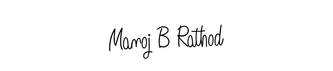 Also we have Manoj B Rathod name is the best signature style. Create professional handwritten signature collection using Angelique-Rose-font-FFP autograph style. Manoj B Rathod signature style 5 images and pictures png