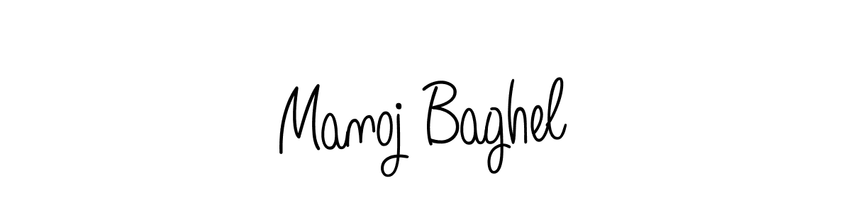 Use a signature maker to create a handwritten signature online. With this signature software, you can design (Angelique-Rose-font-FFP) your own signature for name Manoj Baghel. Manoj Baghel signature style 5 images and pictures png