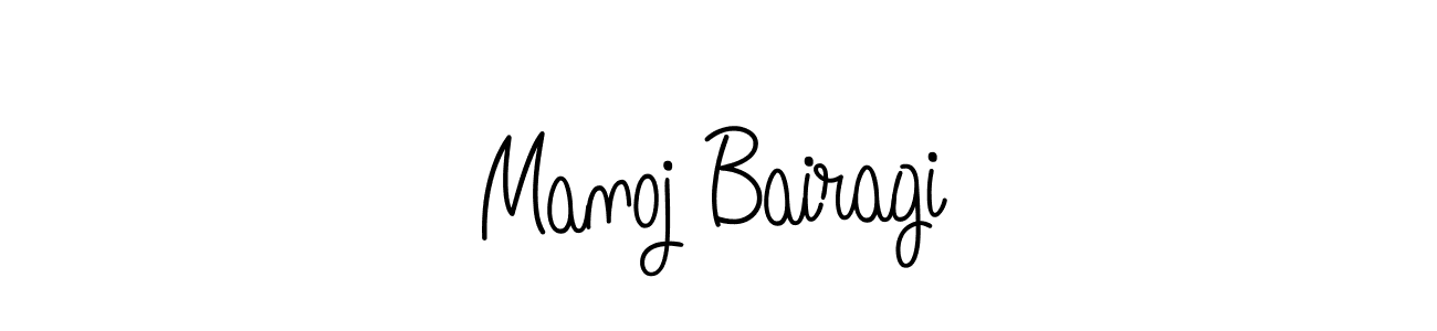 You should practise on your own different ways (Angelique-Rose-font-FFP) to write your name (Manoj Bairagi) in signature. don't let someone else do it for you. Manoj Bairagi signature style 5 images and pictures png