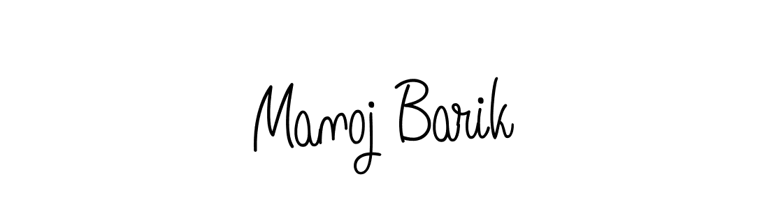 Design your own signature with our free online signature maker. With this signature software, you can create a handwritten (Angelique-Rose-font-FFP) signature for name Manoj Barik. Manoj Barik signature style 5 images and pictures png