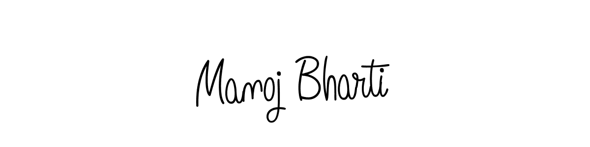 Also we have Manoj Bharti name is the best signature style. Create professional handwritten signature collection using Angelique-Rose-font-FFP autograph style. Manoj Bharti signature style 5 images and pictures png