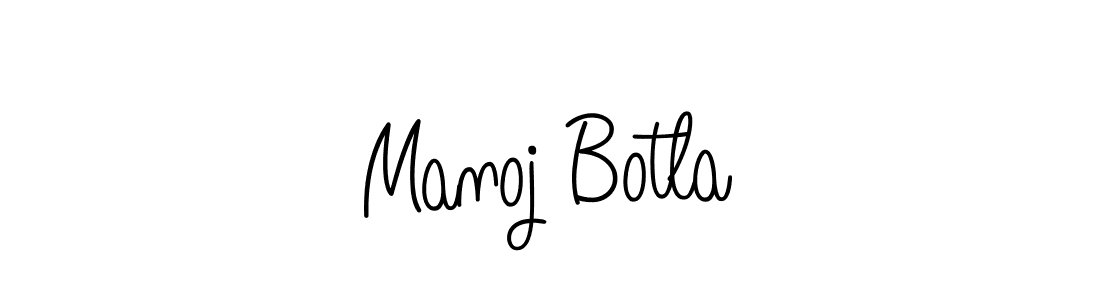 You should practise on your own different ways (Angelique-Rose-font-FFP) to write your name (Manoj Botla) in signature. don't let someone else do it for you. Manoj Botla signature style 5 images and pictures png