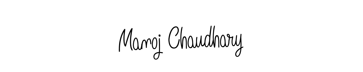 Create a beautiful signature design for name Manoj Chaudhary. With this signature (Angelique-Rose-font-FFP) fonts, you can make a handwritten signature for free. Manoj Chaudhary signature style 5 images and pictures png