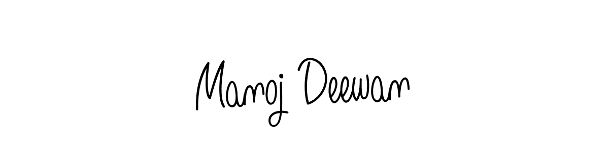 Use a signature maker to create a handwritten signature online. With this signature software, you can design (Angelique-Rose-font-FFP) your own signature for name Manoj Deewan. Manoj Deewan signature style 5 images and pictures png