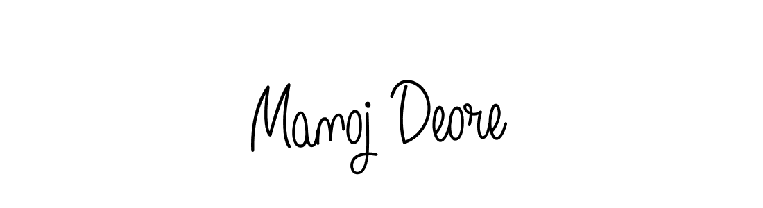 Use a signature maker to create a handwritten signature online. With this signature software, you can design (Angelique-Rose-font-FFP) your own signature for name Manoj Deore. Manoj Deore signature style 5 images and pictures png