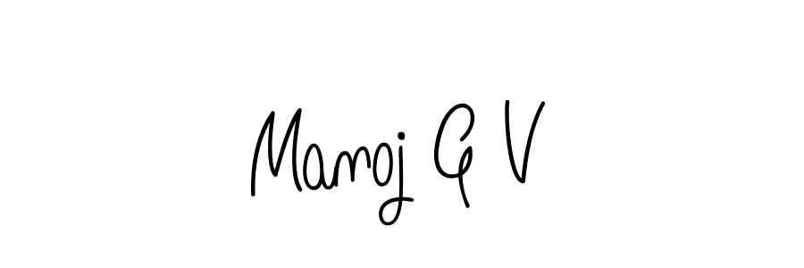 Also we have Manoj G V name is the best signature style. Create professional handwritten signature collection using Angelique-Rose-font-FFP autograph style. Manoj G V signature style 5 images and pictures png