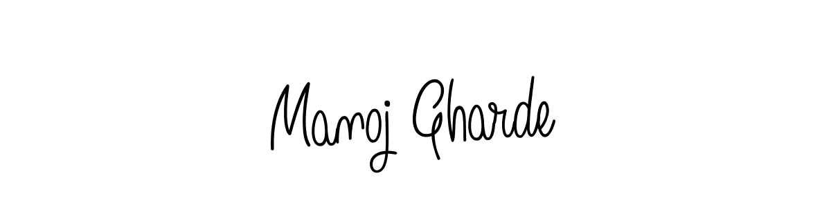 Design your own signature with our free online signature maker. With this signature software, you can create a handwritten (Angelique-Rose-font-FFP) signature for name Manoj Gharde. Manoj Gharde signature style 5 images and pictures png