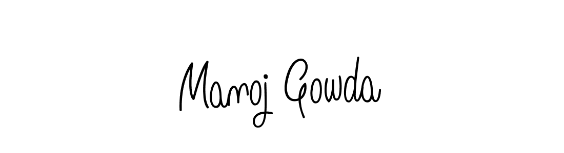 Also we have Manoj Gowda name is the best signature style. Create professional handwritten signature collection using Angelique-Rose-font-FFP autograph style. Manoj Gowda signature style 5 images and pictures png