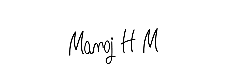 Best and Professional Signature Style for Manoj H M. Angelique-Rose-font-FFP Best Signature Style Collection. Manoj H M signature style 5 images and pictures png