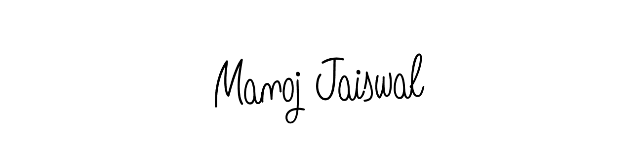 Make a beautiful signature design for name Manoj Jaiswal. With this signature (Angelique-Rose-font-FFP) style, you can create a handwritten signature for free. Manoj Jaiswal signature style 5 images and pictures png