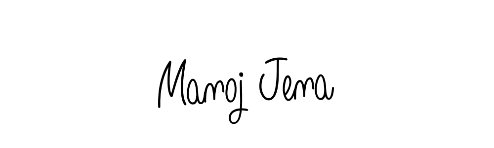 You should practise on your own different ways (Angelique-Rose-font-FFP) to write your name (Manoj Jena) in signature. don't let someone else do it for you. Manoj Jena signature style 5 images and pictures png