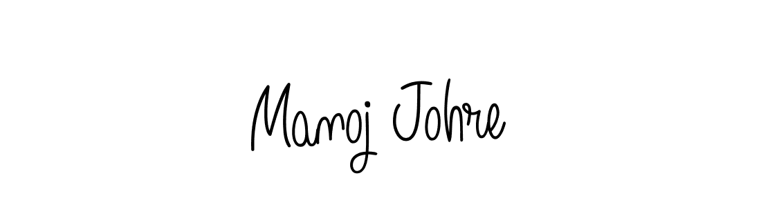 You should practise on your own different ways (Angelique-Rose-font-FFP) to write your name (Manoj Johre) in signature. don't let someone else do it for you. Manoj Johre signature style 5 images and pictures png