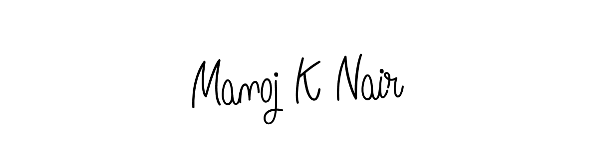 Also we have Manoj K Nair name is the best signature style. Create professional handwritten signature collection using Angelique-Rose-font-FFP autograph style. Manoj K Nair signature style 5 images and pictures png