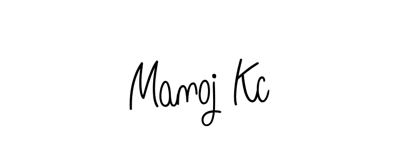 Make a beautiful signature design for name Manoj Kc. With this signature (Angelique-Rose-font-FFP) style, you can create a handwritten signature for free. Manoj Kc signature style 5 images and pictures png