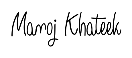 Personalize your online presence with Manoj Khateek signature rendered in elegant Angelique-Rose-font-FFP font. Great for website footers and blogs. Manoj Khateek signature style 5 images and pictures png