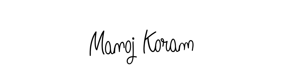 Use a signature maker to create a handwritten signature online. With this signature software, you can design (Angelique-Rose-font-FFP) your own signature for name Manoj Koram. Manoj Koram signature style 5 images and pictures png