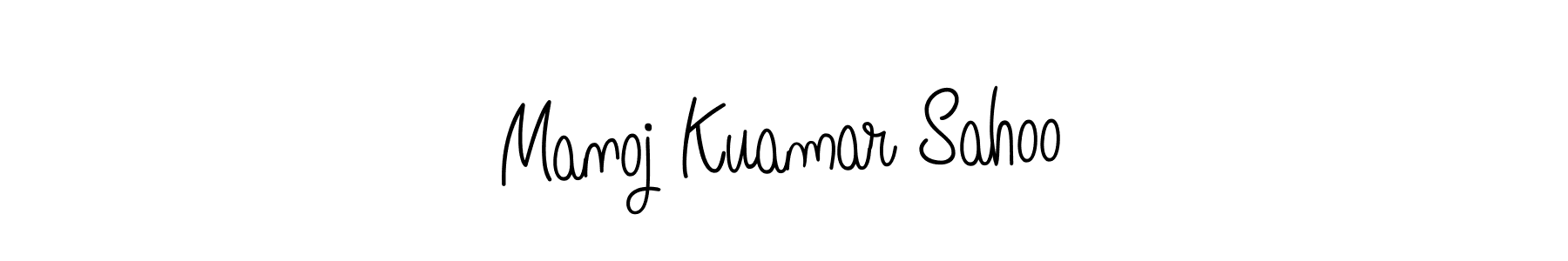 Use a signature maker to create a handwritten signature online. With this signature software, you can design (Angelique-Rose-font-FFP) your own signature for name Manoj Kuamar Sahoo. Manoj Kuamar Sahoo signature style 5 images and pictures png