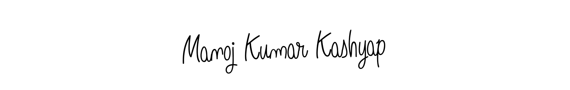 Manoj Kumar Kashyap stylish signature style. Best Handwritten Sign (Angelique-Rose-font-FFP) for my name. Handwritten Signature Collection Ideas for my name Manoj Kumar Kashyap. Manoj Kumar Kashyap signature style 5 images and pictures png