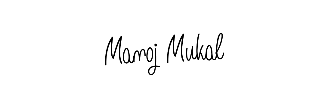 Make a beautiful signature design for name Manoj Mukal. With this signature (Angelique-Rose-font-FFP) style, you can create a handwritten signature for free. Manoj Mukal signature style 5 images and pictures png