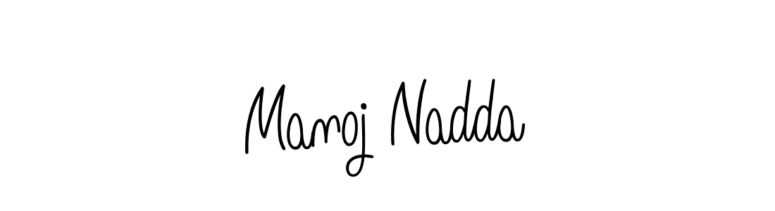 Make a beautiful signature design for name Manoj Nadda. With this signature (Angelique-Rose-font-FFP) style, you can create a handwritten signature for free. Manoj Nadda signature style 5 images and pictures png