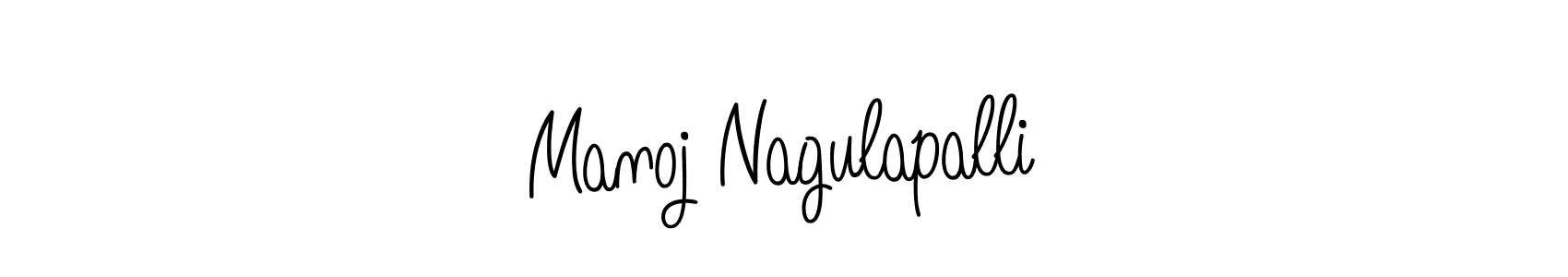 Make a beautiful signature design for name Manoj Nagulapalli. With this signature (Angelique-Rose-font-FFP) style, you can create a handwritten signature for free. Manoj Nagulapalli signature style 5 images and pictures png