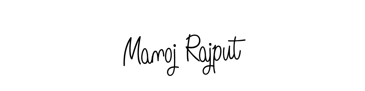 How to make Manoj Rajput name signature. Use Angelique-Rose-font-FFP style for creating short signs online. This is the latest handwritten sign. Manoj Rajput signature style 5 images and pictures png