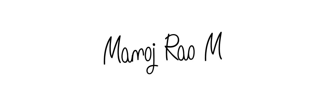 Create a beautiful signature design for name Manoj Rao M. With this signature (Angelique-Rose-font-FFP) fonts, you can make a handwritten signature for free. Manoj Rao M signature style 5 images and pictures png