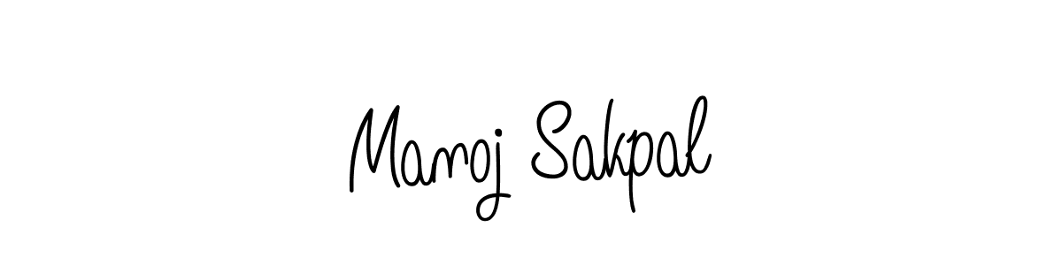 Design your own signature with our free online signature maker. With this signature software, you can create a handwritten (Angelique-Rose-font-FFP) signature for name Manoj Sakpal. Manoj Sakpal signature style 5 images and pictures png