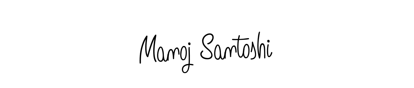 The best way (Angelique-Rose-font-FFP) to make a short signature is to pick only two or three words in your name. The name Manoj Santoshi include a total of six letters. For converting this name. Manoj Santoshi signature style 5 images and pictures png